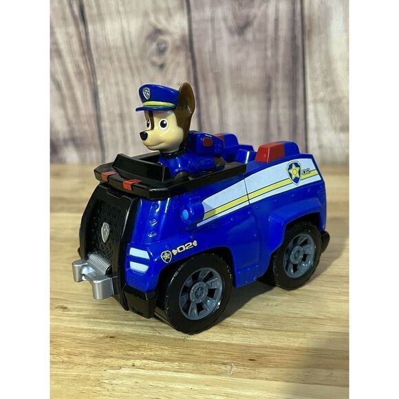 Paw Patrol Chase Police Cruiser Vehicle Collectible Figure Rescue Mission Wheels - Picture 1 of 10